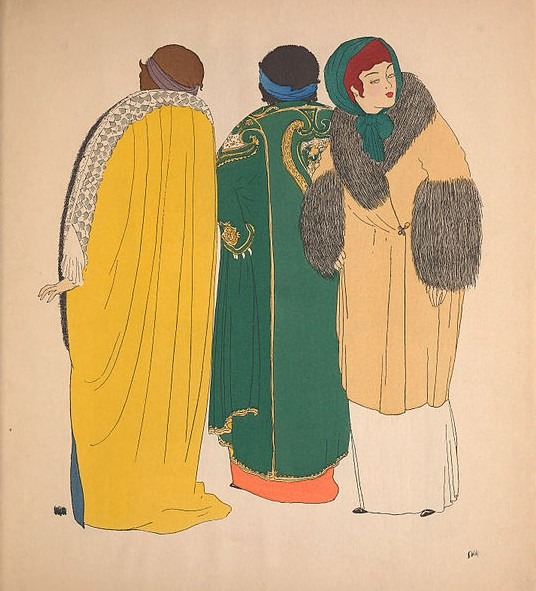 popular evening coats design by Paul Poiret