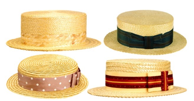 different styles of straw boater hats