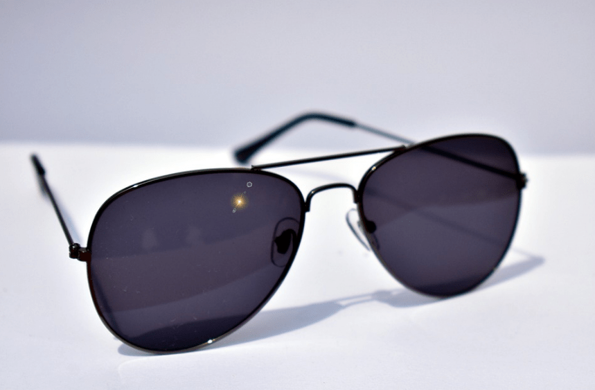 an aviator sunglass on a table